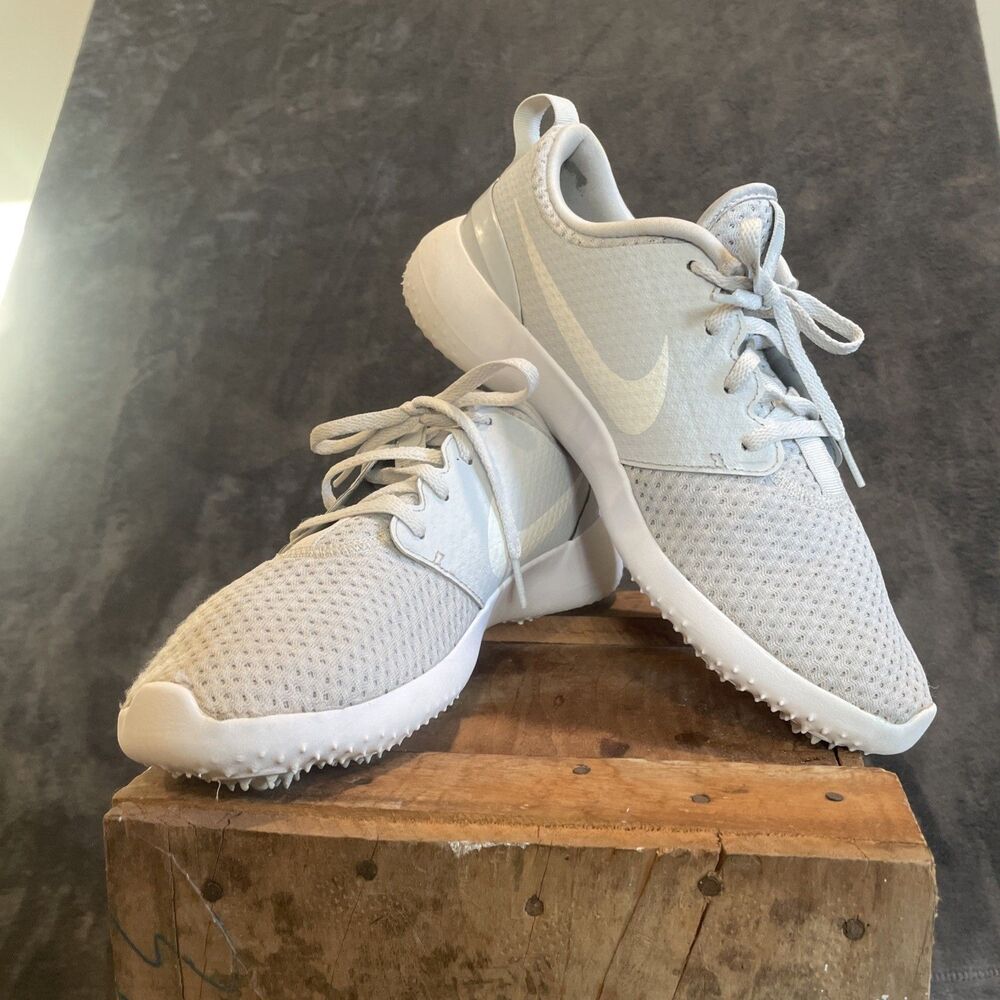 Nike Mens sz8 Roshe G Pure Platinum Grey/Metallic White Golf Shoes CD6065-003